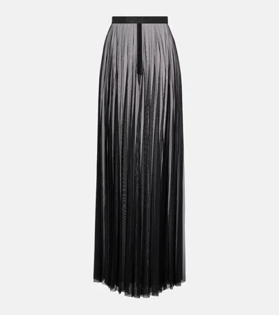 The Frankie Shop Vallen Pleated Mesh Maxi Skirt