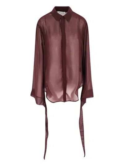 The Frankie Shop 'verlin' Shirt In Burgundy