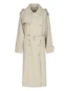 The Frankie Shop Astoria Trench Coat In Beige