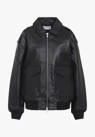 THE FRANKIE SHOP VIPER LEATHER JACKET