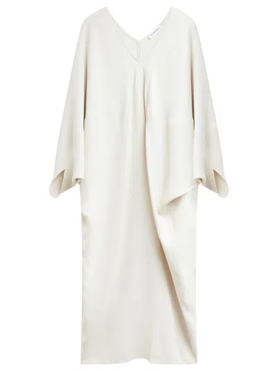 The Frankie Shop V-neck Long Sleeve Mini Dress For Women In White