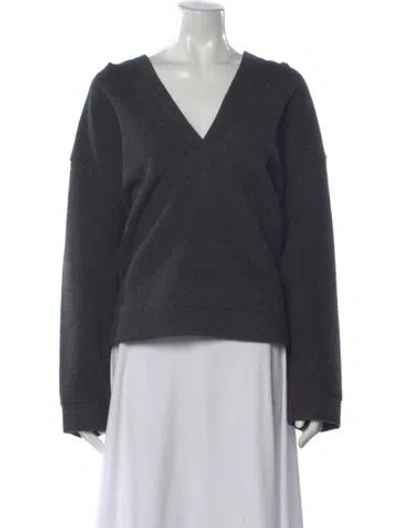 Pre-owned The Frankie Shop V-neck Sweater In Gray