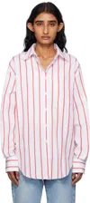 The Frankie Shop Lui Oversized Striped Cotton-poplin Shirt In Multi