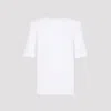 The Frankie Shop White Carrington Cotton T-shirt In White