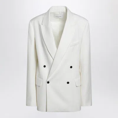 The Frankie Shop White Doublebreasted Woolblend Jacket