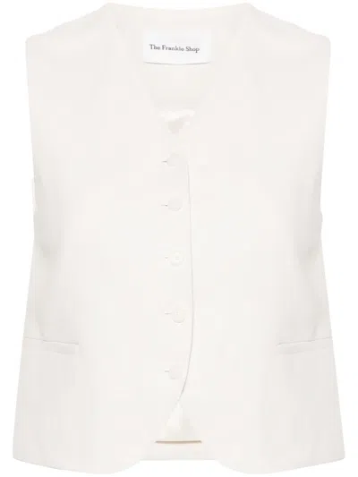 THE FRANKIE SHOP CHELSEA TOP MIT V-AUSSCHNITT
