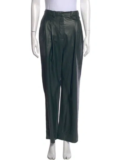Pre-owned The Frankie Shop Wide Leg Pants In Green