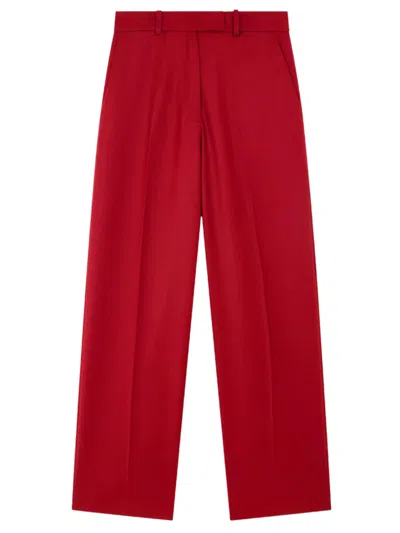 The Frankie Shop Wide Leg Satin Trousers For Women In Red