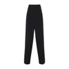 The Frankie Shop Wide-leg Trousers With Tailored Silhouette And Pleated Front In Black