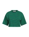 The Frankie Shop Woman T-shirt Green Size Xs/s Cotton In Green