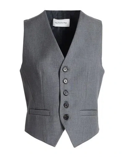 The Frankie Shop Woman Tailored Vest Grey Size M Tencel, Rayon, Wool In Gray