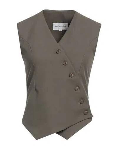 The Frankie Shop Woman Tailored Vest Military Green Size Xs Polyester, Rayon, Elastane