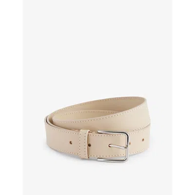 The Frankie Shop Toni Leather Belt In Mastic