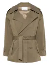 The Frankie Shop Zurich Oversized Cotton Cropped Trench Coat
