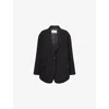 The Frankie Shop Womens Black Bea Single-breasted Stretch-woven Blazer In Black