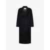 The Frankie Shop Womens Black Gaia Double-breasted Wool-blend Coat