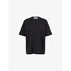 The Frankie Shop Womens Black Harper Soft Cotton-jersey T-shirt In Black