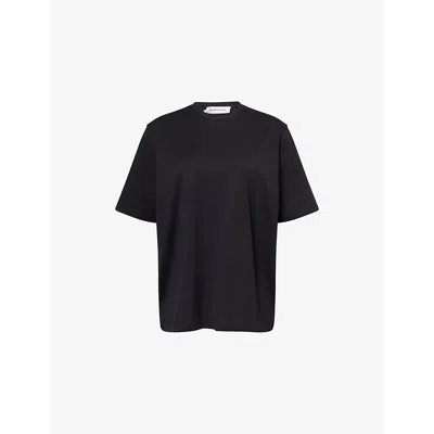 The Frankie Shop Womens Black Harper Soft Cotton-jersey T-shirt