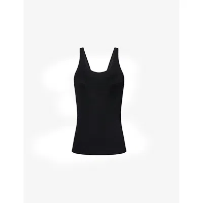 The Frankie Shop Womens Black Rivo Scoop-neck Knit Top