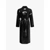 The Frankie Shop Black Tina Faux-leather Trench Coat In Black