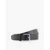 The Frankie Shop Womens Black/silver Toni Croc Leather Belt In Black