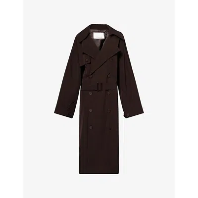 THE FRANKIE SHOP WOMENS THE FRANKIE SHOP MAVIS OVERSIZED WOVEN TRENCH COAT