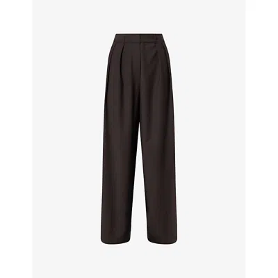 The Frankie Shop Womens Brown Ripley Pleated Woven Trousers