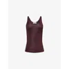 The Frankie Shop Womens Burgandy Rivo Scoop-neck Knitted Top In Brown