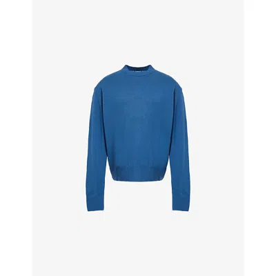 The Frankie Shop Womens Rafaela Relaxed-fit Wool-and-cashmere Jumper Cobalt Xs In Blue