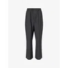 The Frankie Shop Womens Baxter Plaid Woven Trousers Dark Grey In Multi