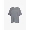 The Frankie Shop Womens Dark Grey Melange Harper Soft Cotton-jersey T-shirt In Gray