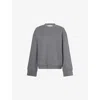The Frankie Shop Womens Dark Grey Melange Talia Relaxed-fit Jersey Sweatshirt