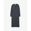 The Frankie Shop Womens  Emi V-neck Long-sleeves Wool Cardigan In Dark Grey Melange