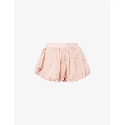 The Frankie Shop Womens Faded Pink Alina Bubble Hem Woven Shorts