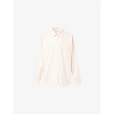 The Frankie Shop Womens Ornella Oversized Cotton-poplin Shirt Faded Pink In Neutral