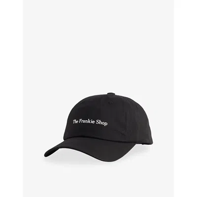 The Frankie Shop Womens Frankie Brand-embroidered Cotton Baseball Cap Black