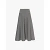 The Frankie Shop Womens  Gabrielle A-line Knitted Midi Skirt In Dark Grey