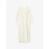 The Frankie Shop Womens Gaia Double-breasted Wool-blend Coat Ivory Xxs In White