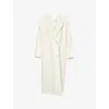 The Frankie Shop Womens Gaia Double-breasted Wool-blend Coat Ivory Xxs In White