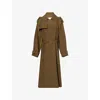 The Frankie Shop Womens Khaki Veyron Double-breasted Woven Trench Coat Xs
