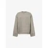 The Frankie Shop Womens Light Khaki Talia Relaxed Cotton-modal Sweatshirt In Gray