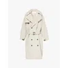 The Frankie Shop Beige Mavis Oversized Trench Coat In Beige