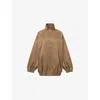 The Frankie Shop Womens Baxter Oversized Woven Track Jacket Moss Green Xxs In Brown