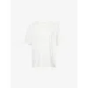 The Frankie Shop Womens Off White Harper Soft Cotton-jersey T-shirt In White