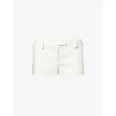 The Frankie Shop Womens Off White Roma Slim-fit Woven Shorts Xs