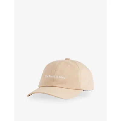 The Frankie Shop Womens Sand Logo-embroidered Cotton Baseball Cap