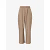 The Frankie Shop Womens Baxter Wide-leg Woven Trousers Taupe Xs In Brown