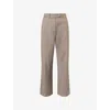 The Frankie Shop Womens Brickell Wide-leg Woven Trousers Taupe In Brown
