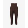 The Frankie Shop Womens  Doyer Pleated Woven Trousers In Brown