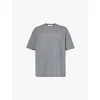 The Frankie Shop Womens Dark Grey Melange Harper Short-sleeve Organic-cotton Jersey T-shirt